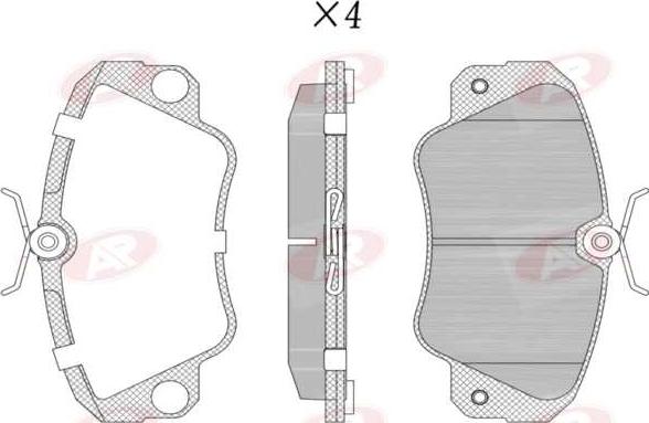 AP-SA 5AP449 - Set placute frana,frana disc allinparts.ro