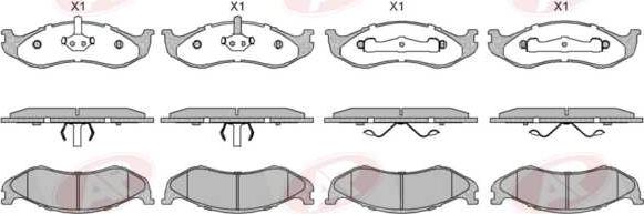 AP-SA 5AP459 - Set placute frana,frana disc allinparts.ro