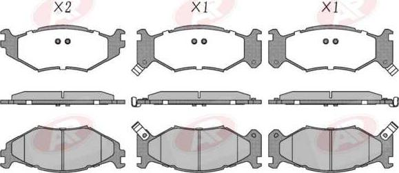 AP-SA 5AP454 - Set placute frana,frana disc - allinparts.ro