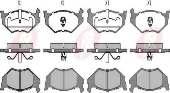 AP-SA 5AP456 - Set placute frana,frana disc allinparts.ro