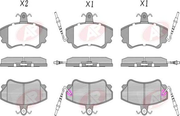 AP-SA 5AP452 - Set placute frana,frana disc allinparts.ro