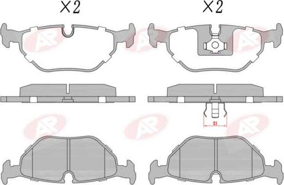 AP-SA 5AP463 - Set placute frana,frana disc allinparts.ro