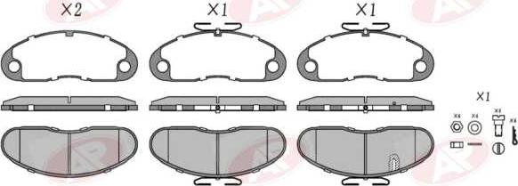 AP-SA 5AP414 - Set placute frana,frana disc allinparts.ro