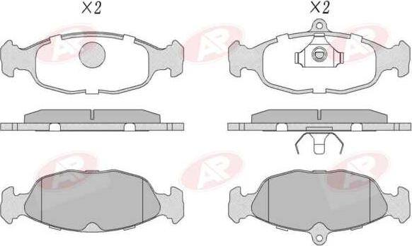 AP-SA 5AP599 - Set placute frana,frana disc allinparts.ro