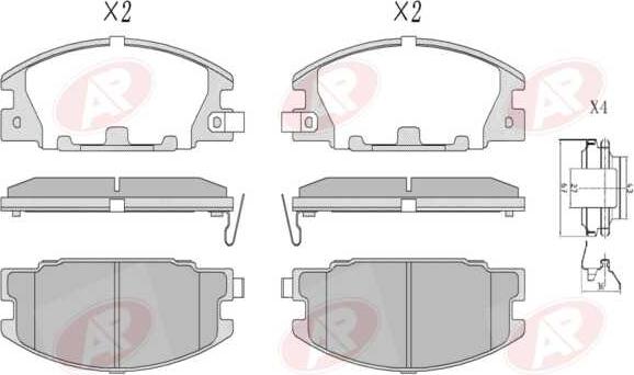 AP-SA 5AP544K - Set placute frana,frana disc allinparts.ro