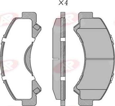 AP-SA 5AP5542 - Set placute frana,frana disc allinparts.ro