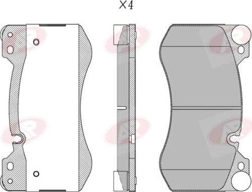 AP-SA 5AP5658 - Set placute frana,frana disc - allinparts.ro