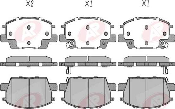 AP-SA 5AP5062 - Set placute frana,frana disc allinparts.ro