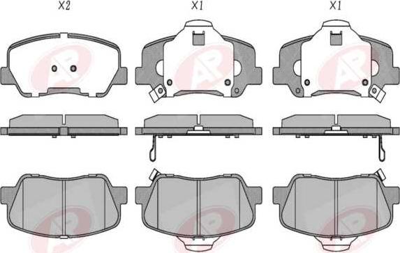 AP-SA 5AP5071 - Set placute frana,frana disc allinparts.ro