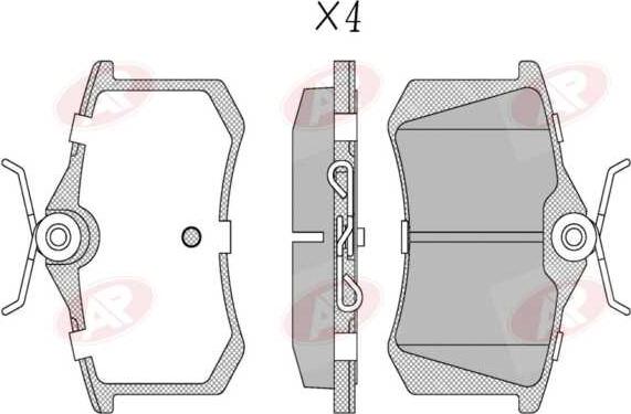 AP-SA 5AP5199 - Set placute frana,frana disc - allinparts.ro