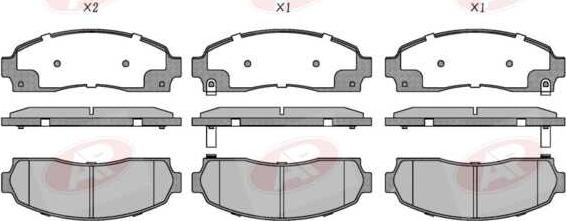 AP-SA 5AP5166 - Set placute frana,frana disc - allinparts.ro