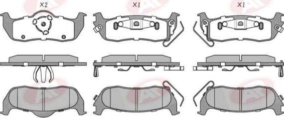 AP-SA 5AP5178 - Set placute frana,frana disc allinparts.ro