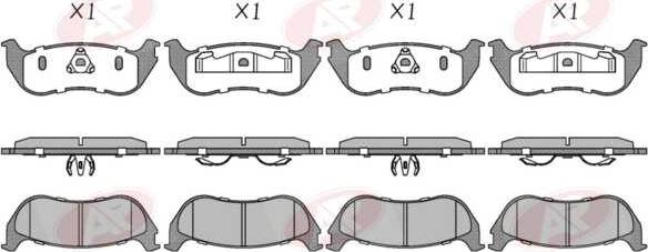 AP-SA 5AP5341 - Set placute frana,frana disc - allinparts.ro