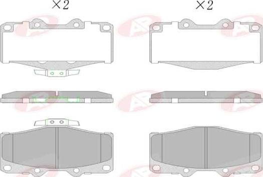 AP-SA 5AP538 - Set placute frana,frana disc - allinparts.ro