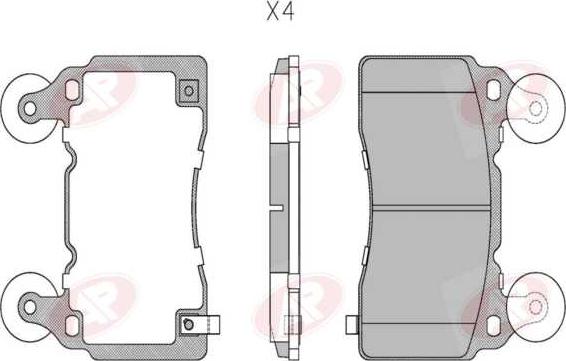 AP-SA 5AP5294 - Set placute frana,frana disc allinparts.ro