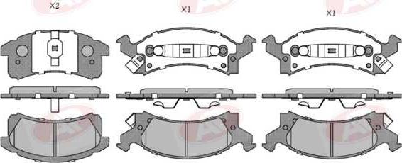 AP-SA 5AP5241 - Set placute frana,frana disc - allinparts.ro