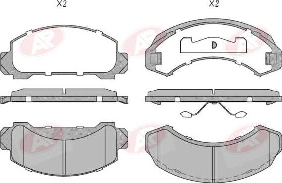 AP-SA 5AP5262 - Set placute frana,frana disc - allinparts.ro