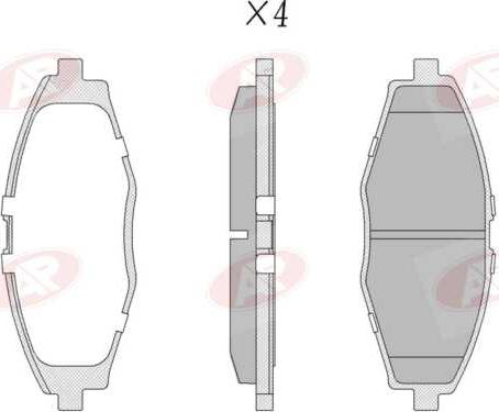 AP-SA 5AP693 - Set placute frana,frana disc allinparts.ro