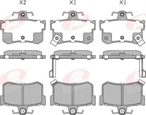 AP-SA 5AP654 - Set placute frana,frana disc allinparts.ro