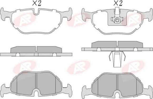 AP-SA 5AP650 - Set placute frana,frana disc allinparts.ro