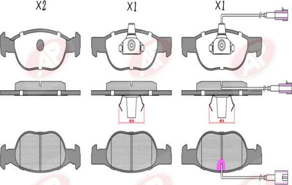 AP-SA 5AP652 - Set placute frana,frana disc allinparts.ro