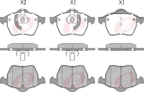 AP-SA 5AP648 - Set placute frana,frana disc allinparts.ro