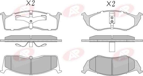 AP-SA 5AP629 - Set placute frana,frana disc allinparts.ro