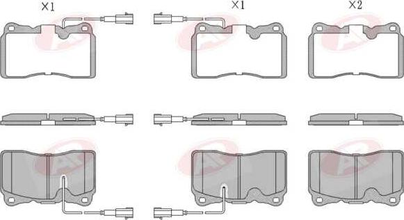 AP-SA 5AP674 - Set placute frana,frana disc - allinparts.ro