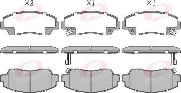 AP-SA 5AP040 - Set placute frana,frana disc - allinparts.ro