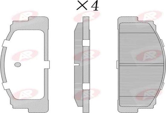 AP-SA 5AP003 - Set placute frana,frana disc allinparts.ro