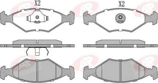 AP-SA 5AP016 - Set placute frana,frana disc - allinparts.ro