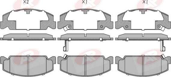 AP-SA 5AP083 - Set placute frana,frana disc allinparts.ro
