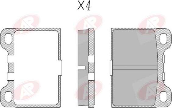 AP-SA 5AP024 - Set placute frana,frana disc allinparts.ro