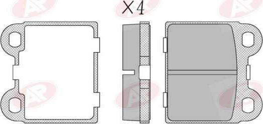 AP-SA 5AP025 - Set placute frana,frana disc allinparts.ro