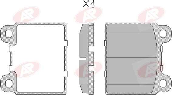 AP-SA 5AP027 - Set placute frana,frana disc allinparts.ro
