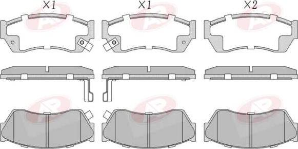 AP-SA 5AP343 - Set placute frana,frana disc allinparts.ro