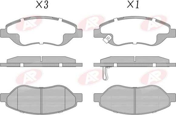 AP-SA 5AP1490 - Set placute frana,frana disc allinparts.ro