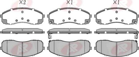 AP-SA 5AP1444 - Set placute frana,frana disc allinparts.ro