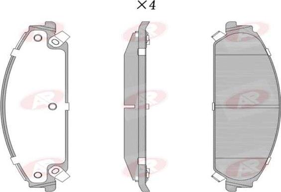 AP-SA 5AP1401 - Set placute frana,frana disc allinparts.ro