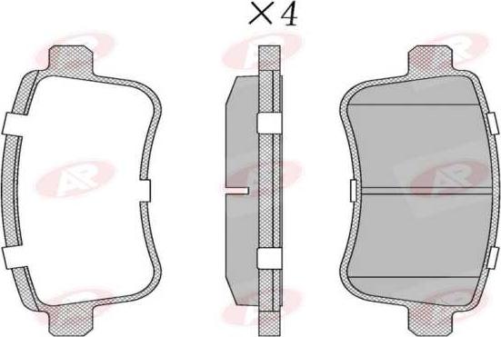 AP-SA 5AP1484 - Set placute frana,frana disc - allinparts.ro