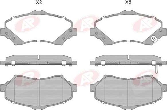 AP-SA 5AP1548 - Set placute frana,frana disc allinparts.ro