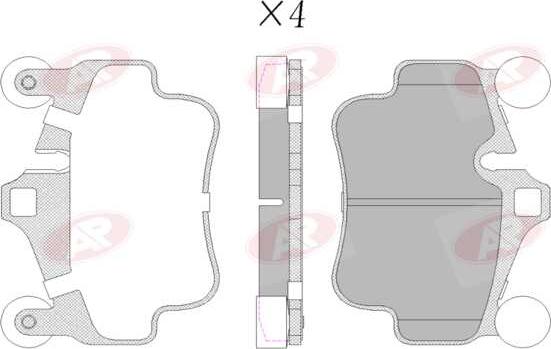 AP-SA 5AP1559 - Set placute frana,frana disc - allinparts.ro