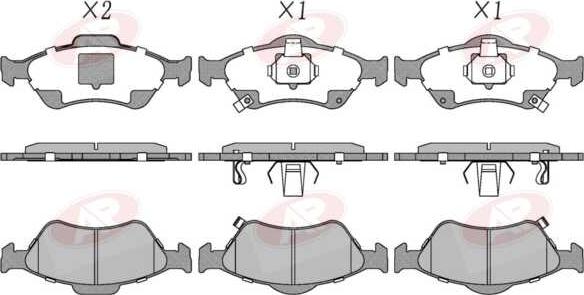 AP-SA 5AP1513 - Set placute frana,frana disc - allinparts.ro