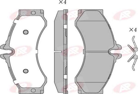 AP-SA 5AP1517 - Set placute frana,frana disc - allinparts.ro