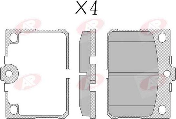 AP-SA 5AP164 - Set placute frana,frana disc allinparts.ro