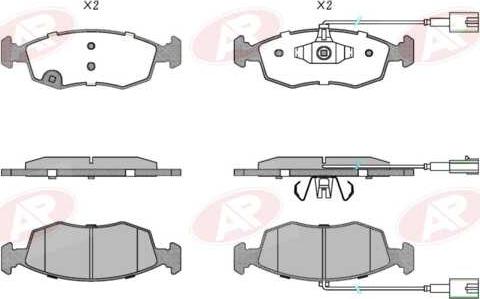 AP-SA 5AP1653 - Set placute frana,frana disc allinparts.ro