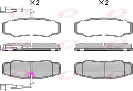 AP-SA 5AP1662 - Set placute frana,frana disc allinparts.ro
