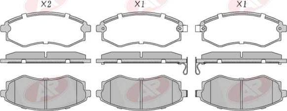 AP-SA 5AP348 - Set placute frana,frana disc allinparts.ro