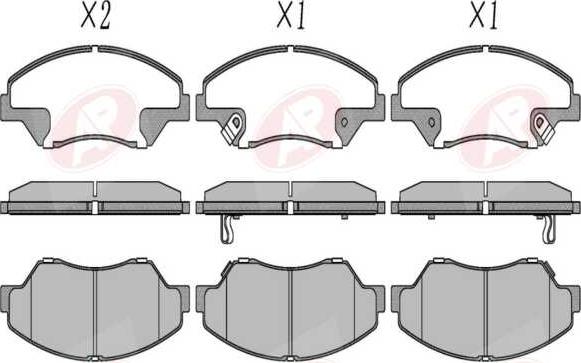 AP-SA 5AP1053 - Set placute frana,frana disc - allinparts.ro