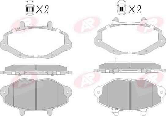 AP-SA 5AP1066 - Set placute frana,frana disc allinparts.ro